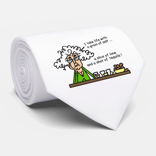 Life & Tequila Humor Stropdas (Opgerold)