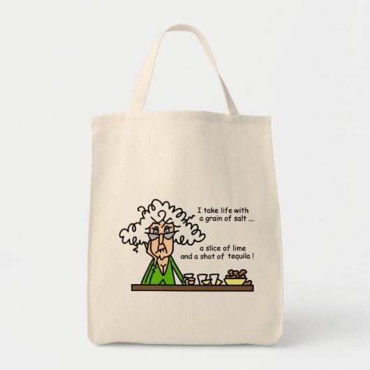 Life & Tequila Humor Tote Bag (Voorkant)