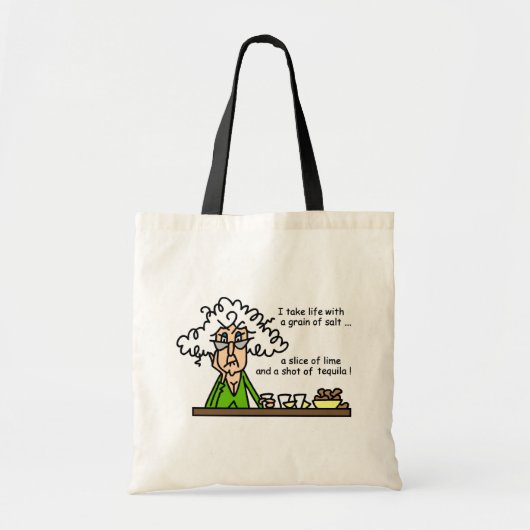 Life & Tequila Humor Tote Bag (Voorkant)