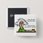 Life & Tequila Humor Vierkante Button 5,1 Cm (Voorkant /achterkant)