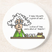 Life & Tequila Humor Zandsteen Onderzetter (Voorkant)