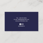 Life Tree Gold Circle Yoga Wellness Spa Navy Blue Visitekaartje (Achterkant)