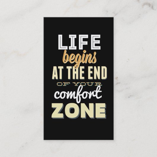 Life Typografie Aangepast Visitekaartje (Voorkant)