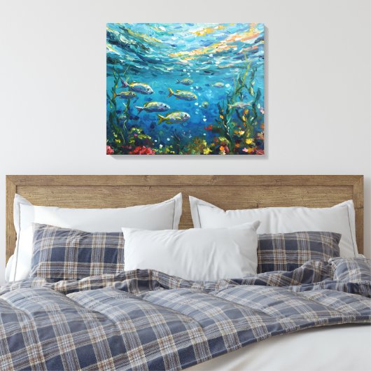 Life Under The Sea Canvas Afdruk (Insitu (Slaapkamer))