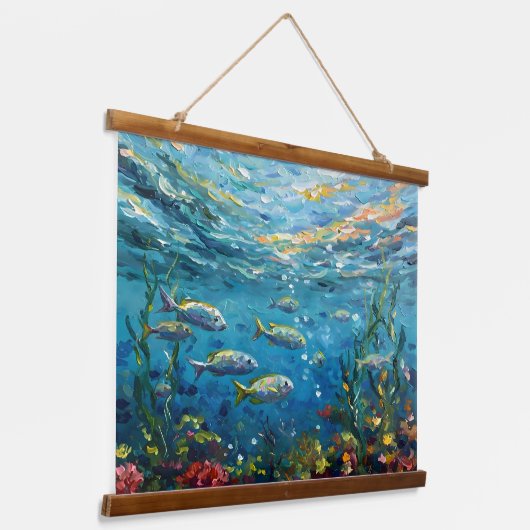 Life Under The Sea Hangend Wandkleed (Gebogen)