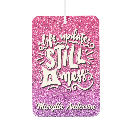 LIFE-UPDATE NOG EEN MESS GLITTER TYPOGRAPHY NOTEB LUCHTVERFRISSER (Voorkant)