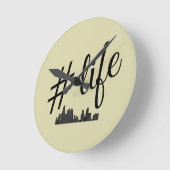 Life wall clock voor liefhebbers van het stadsleve ronde klok (Hoek)