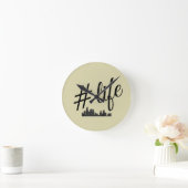 Life wall clock voor liefhebbers van het stadsleve ronde klok (Huis)