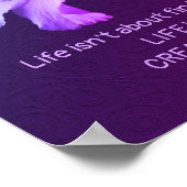 Life White Hibiscus Flowers Inspirerend Poster (Hoek)