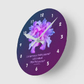 Life White Hibiscus Flowers Inspirerend Ronde Klok (Hoek)