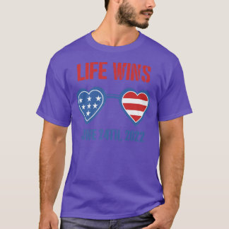 Life Wins 24 juni 2022 Amerikaanse vlag Zonnebrill T-shirt