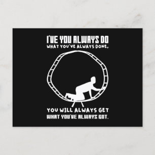 Life Wisdom Hamster Wheel Escape Entrepreneur Briefkaart