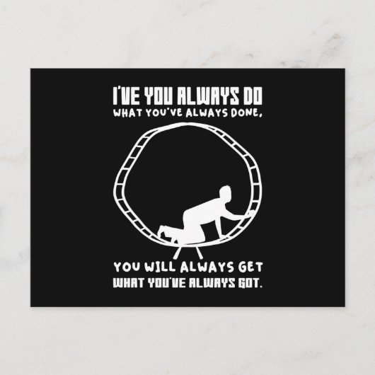 Life Wisdom Hamster Wheel Escape Entrepreneur Briefkaart (Voorkant)