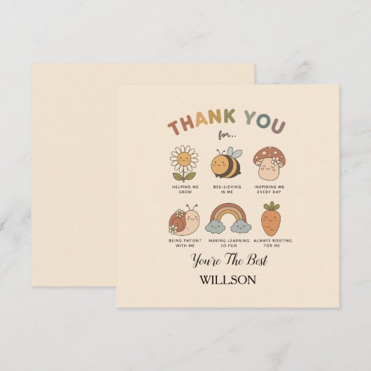 life with this Printable Teacher Appreciation Bedankkaart (Voorkant / Achterkant)