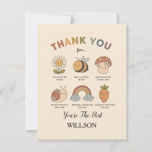 life with this Printable Teacher Appreciation Feestdagenkaart (Voorkant)