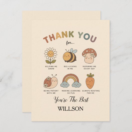 life with this Printable Teacher Appreciation Feestdagenkaart (Voorkant / Achterkant)