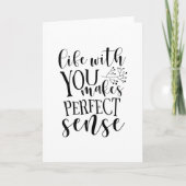 Life With You Makes Perfect Sense Kaart (Voorkant)