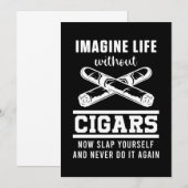 Life without crars Tobacco Humidor Cigar Smoker G Kaart (Voorkant / Achterkant)