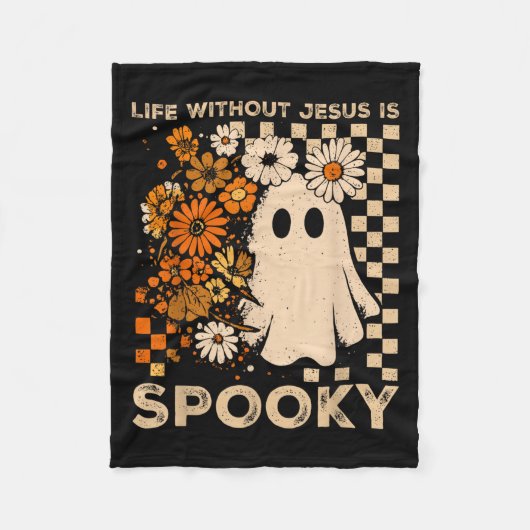 Life Without Jesus Is Soky Floral Christian Hallow Fleece Deken (Voorkant)