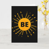 Life Work Inspiration Motivational Positive Saying Kaart (Gele Bloem)