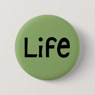 Life zwarte Button