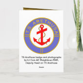 Lifeboat practice vanaf het bootdek feestdagen kaart (Achterkant)