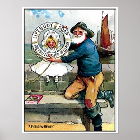 Lifebouy Old Sailor Soap Ad Poster (Voorkant)