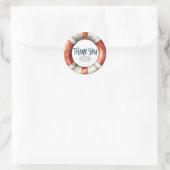 Lifebuoy Nautical Party Dank u Ronde Sticker (Tas)