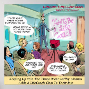 LifeCoach Klasse Airlines Grappige Poster
