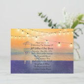 Lifeguard Beach Sunset Uitzicht Bruiloft Kaart (Staand voorkant)