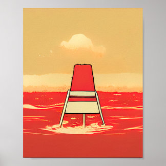 Lifeguard Comics-stijl Poster