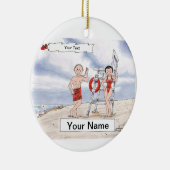 Lifeguard Couple Keramisch Ornament (Rechts)