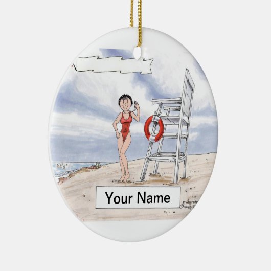 Lifeguard - Female Keramisch Ornament (Rechts)