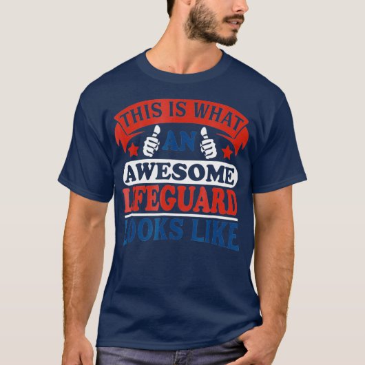 Lifeguard Ik Geweldige Kijkend Lifesaver Tee Shirt (Voorkant)