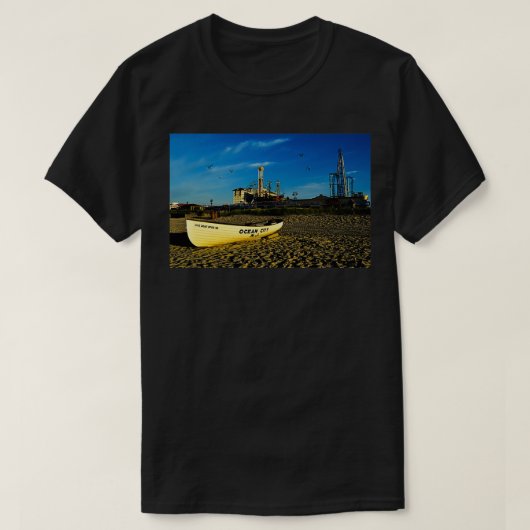 Lifeguard LIfeboot Ocean City New Jersey T-shirt (Design voorkant)