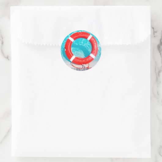 Lifeguard Lifesaver Ronde Sticker (Tas)