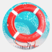 Lifeguard Lifesaver Ronde Sticker (Voorkant)