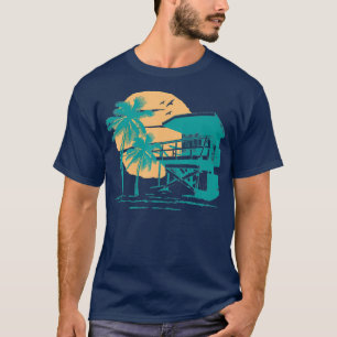 Lifeguard Lookout Sunrise Blauwgroen Beach T-shirt