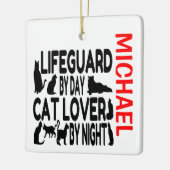Lifeguard Loves Cats CUSTOM Keramisch Ornament (Links)