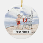 Lifeguard - Male Keramisch Ornament (Voorkant)