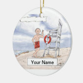 Lifeguard - Male Keramisch Ornament (Links)