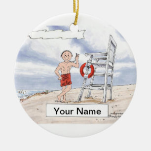 Lifeguard - Mannelijke Keramisch Ornament