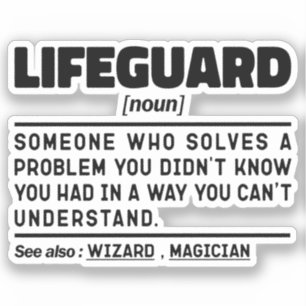 Lifeguard Noun Gecertificeerde Strandwacht Memes Sticker