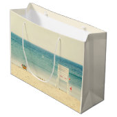 Lifeguard Sandy Beach Scene Groot Cadeauzakje (Voorkant Gekanteld)