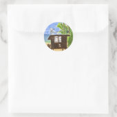 Lifeguard Station 5 Ronde Sticker (Tas)