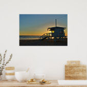 Lifeguard Station at Santa Monica Beach California Poster (Keuken)