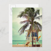 Lifeguard-station |Florida Briefkaart (Voorkant / Achterkant)