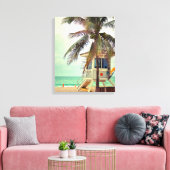 Lifeguard-station |Florida Canvas Afdruk (Insitu (Woonkamer))
