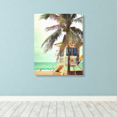 Lifeguard-station |Florida Canvas Afdruk (Insitu (Houten vloer))