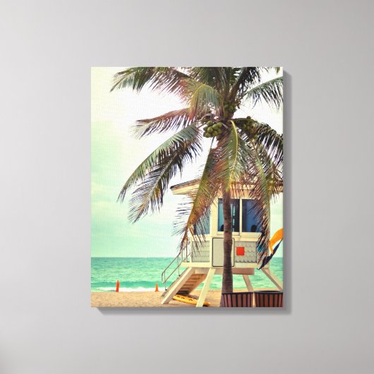 Lifeguard-station |Florida Canvas Afdruk (Voorkant)
